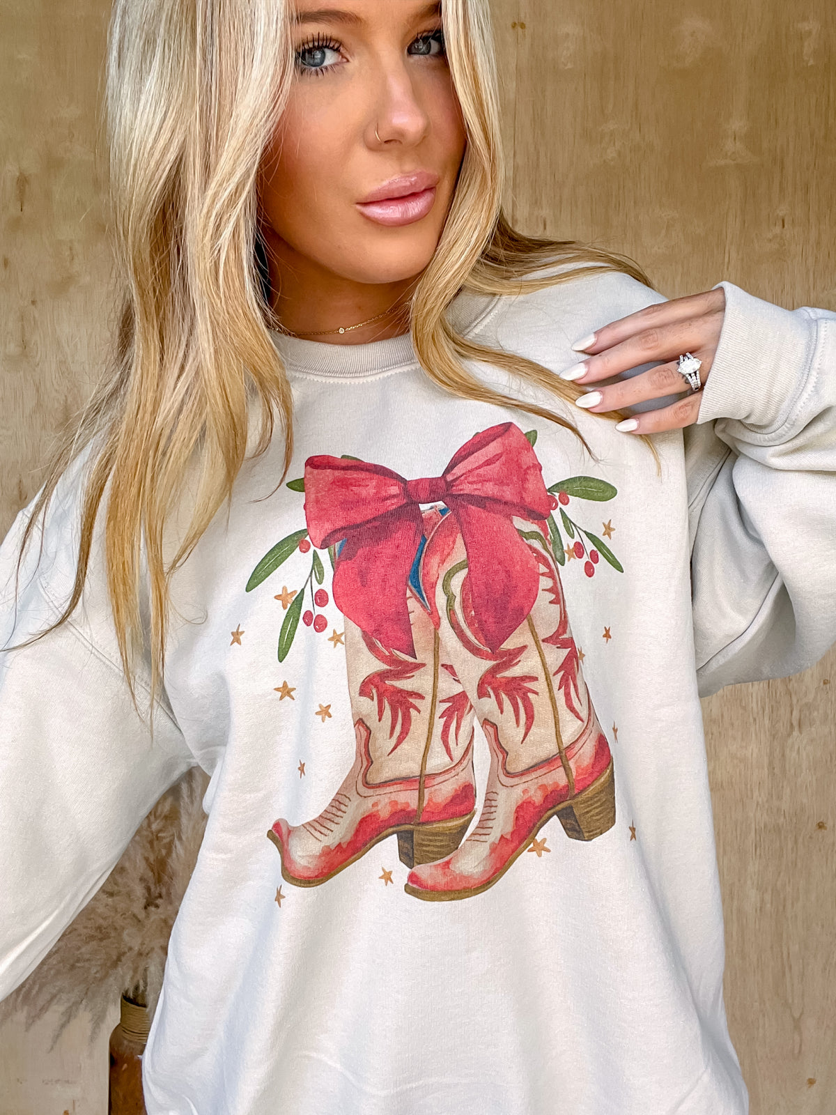 Christmas Cowgirl Graphic Top