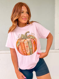 Book Pumpkin Graphic Top