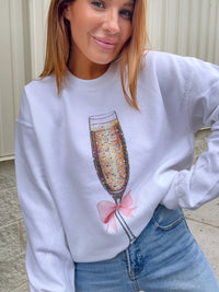Glitter Champagne Graphic Top