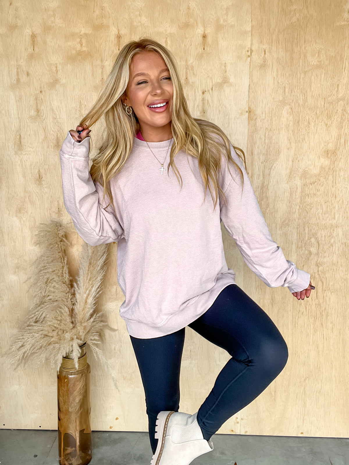 Cool Perfection Dusty Pink Pullover