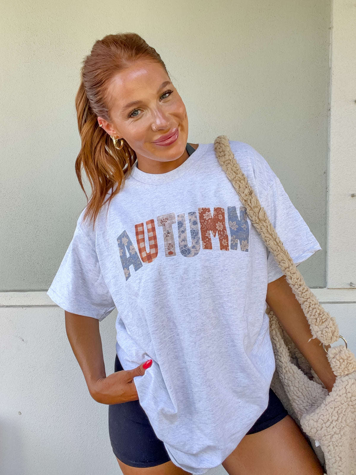 Flannel Autumn Graphic Top