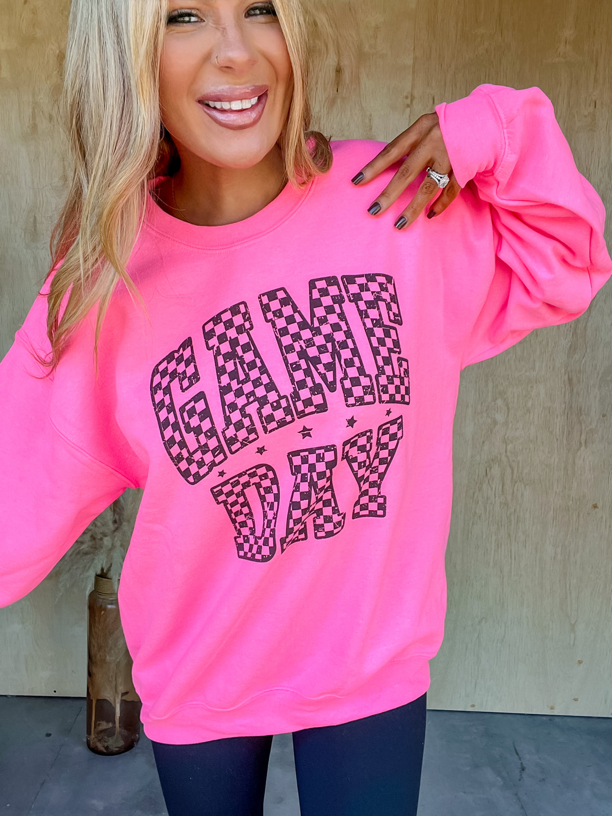 Game Day Checker Graphic Pullover