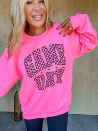 Game Day Checker Graphic Pullover