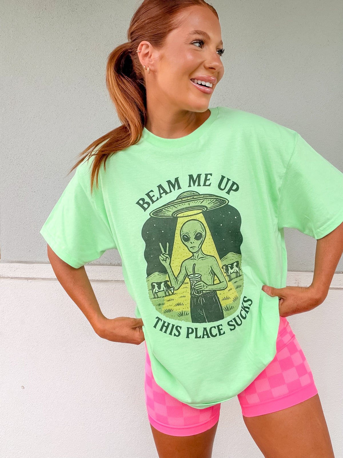 Beam Me Up Graphic Top