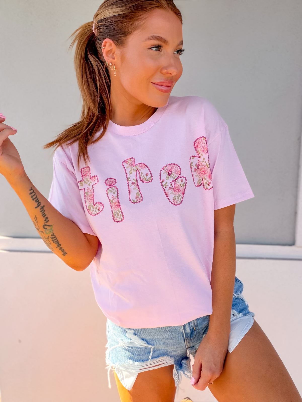 Floral Tired Graphic Top