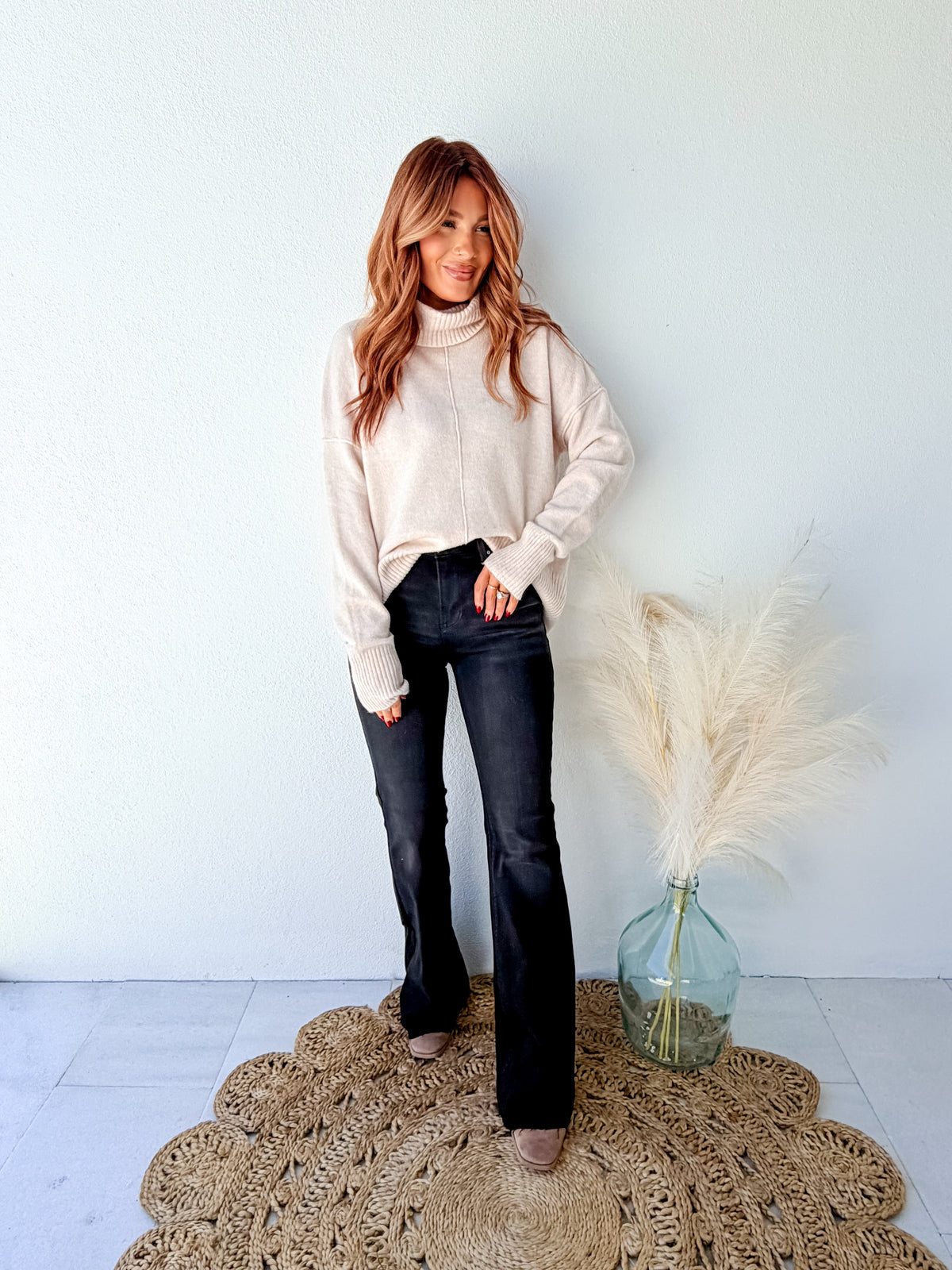 To Die For Black Raw Hem Flare Jeans