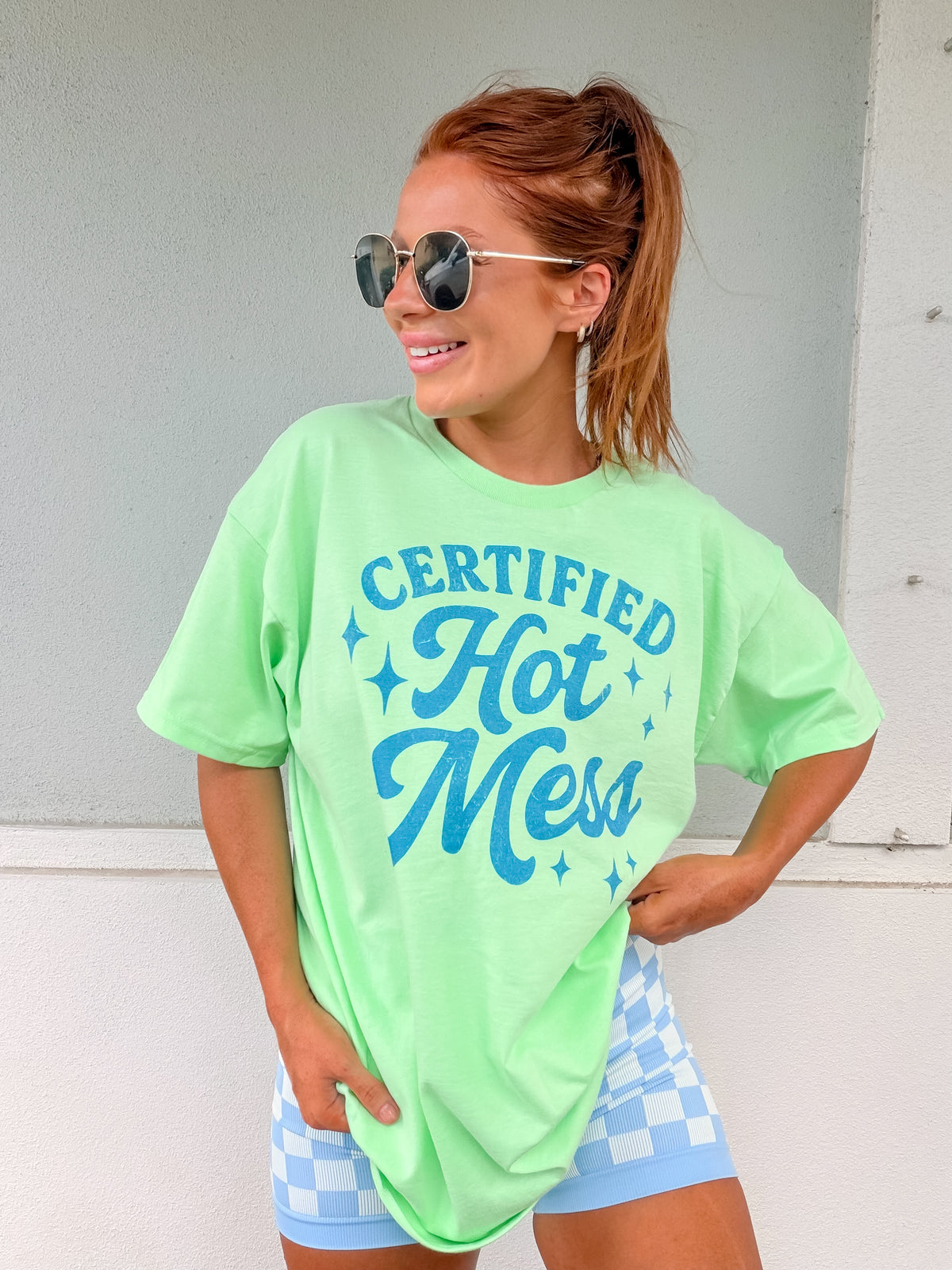 Certified Blue Graphic Top