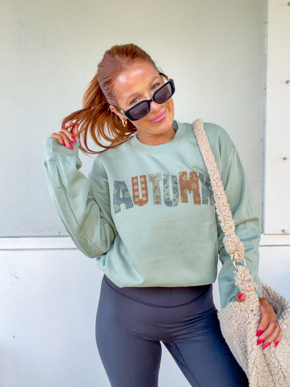 Flannel Autumn Graphic Top
