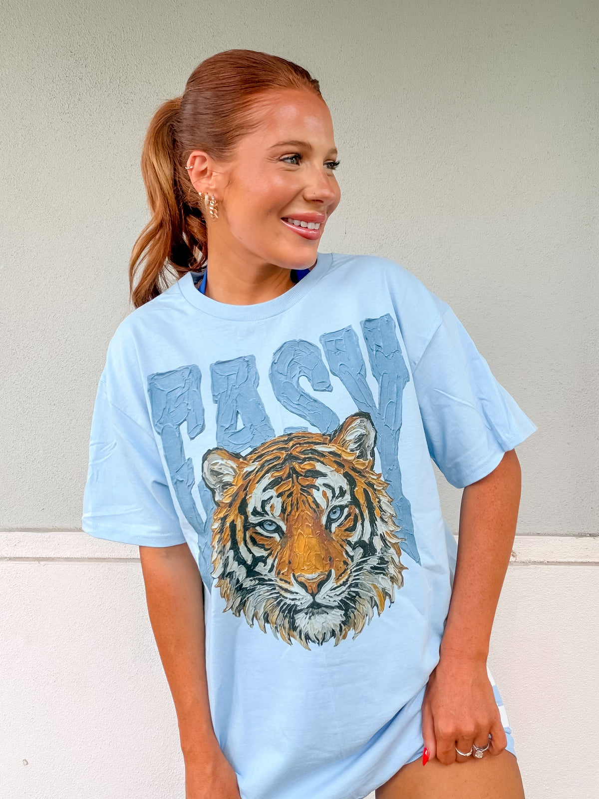 Tiger Brushstroke Graphic Top
