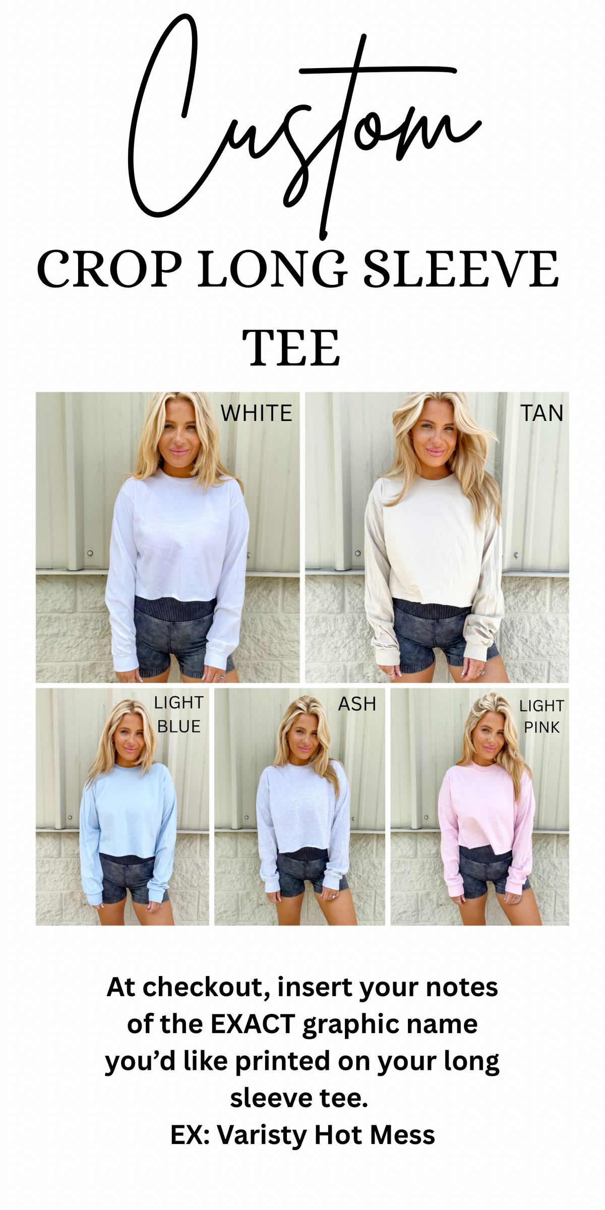 CROP *LONG Sleeve Graphic Top