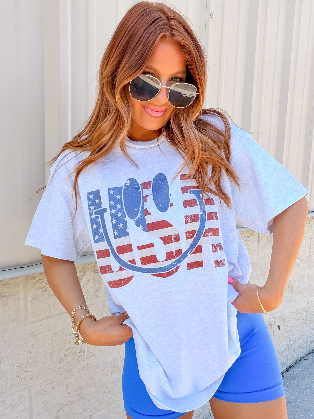 Vintage USA Smile Graphic Top