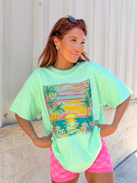 Sunset Beach Graphic Top