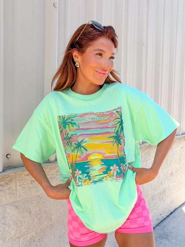 Sunset Beach Graphic Top