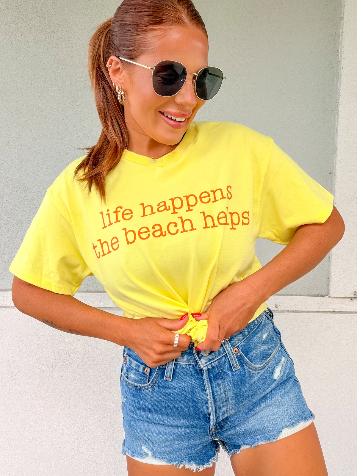 Life Happens Graphic Top