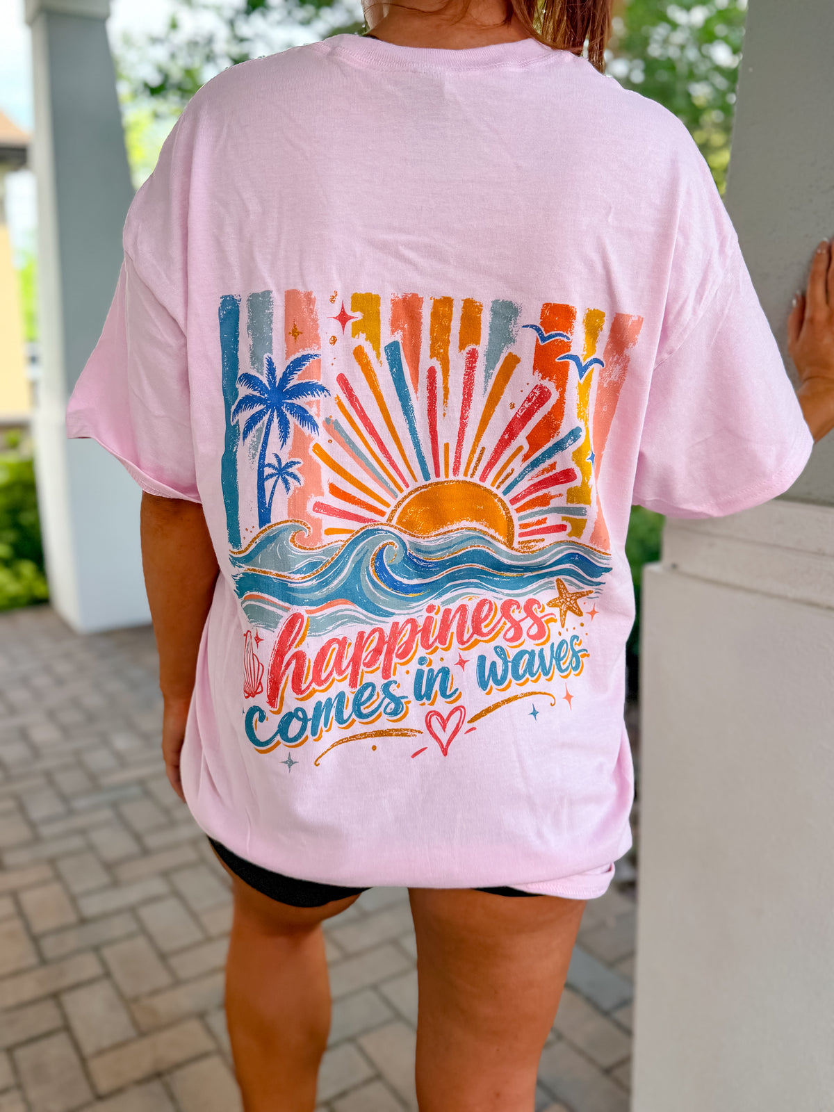 Colorful Happiness Graphic Top