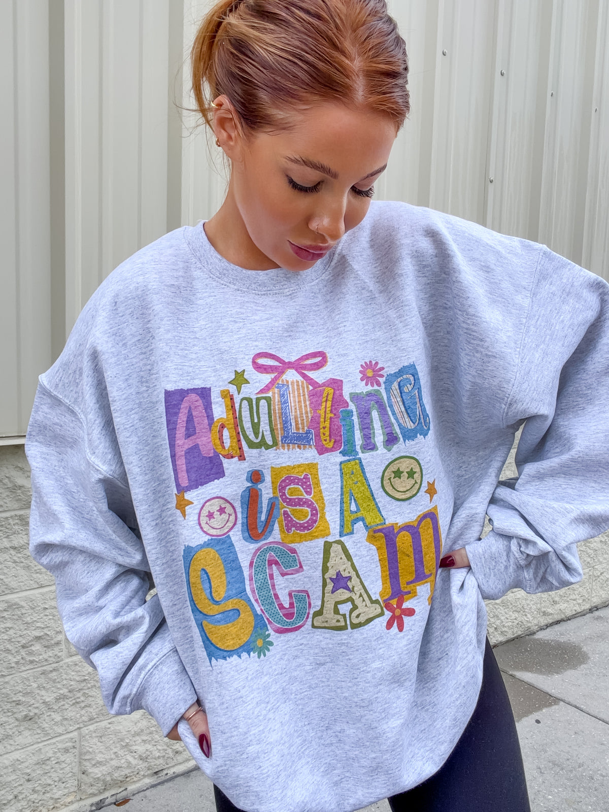 Adulting Scam Graphic Top