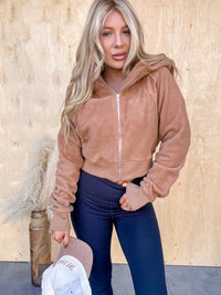 Not Trusting You Camel Hooded Jacket