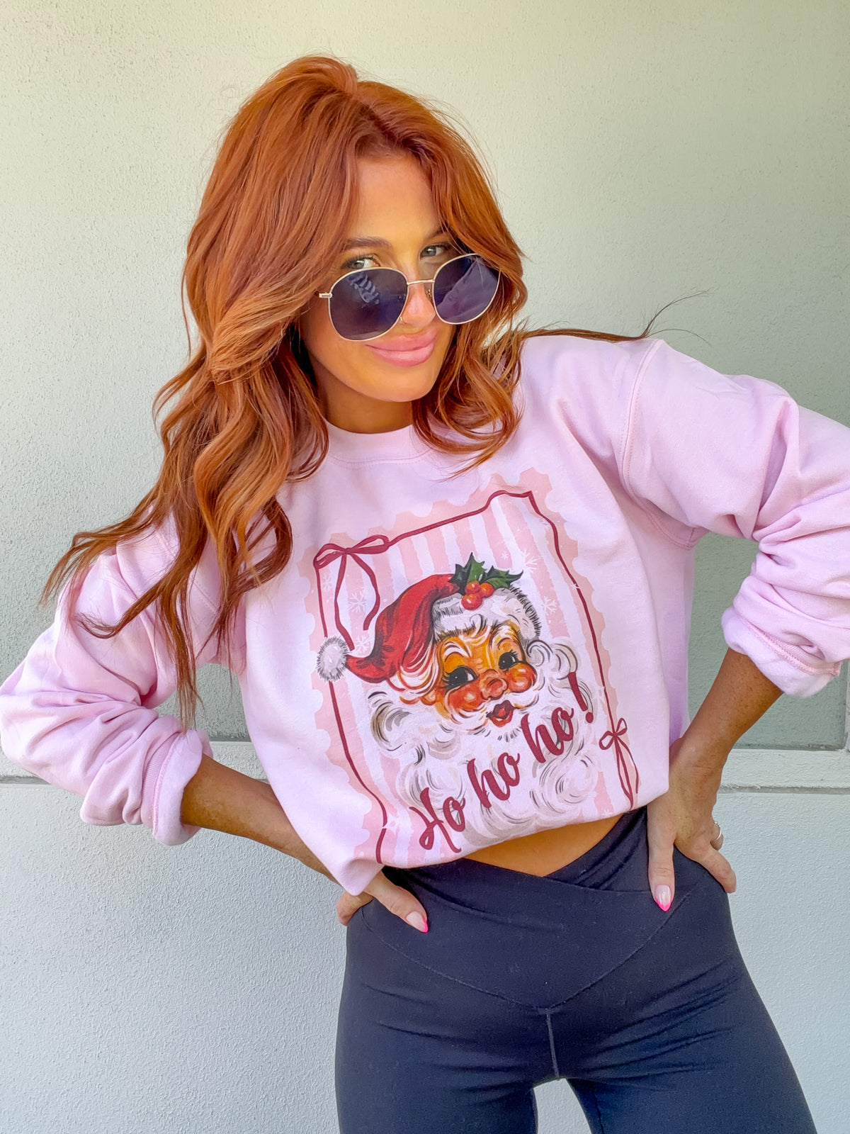 Retro Stripe Santa Graphic Top