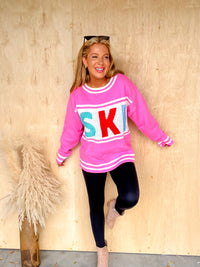 Ski Graphic Pink Sweater