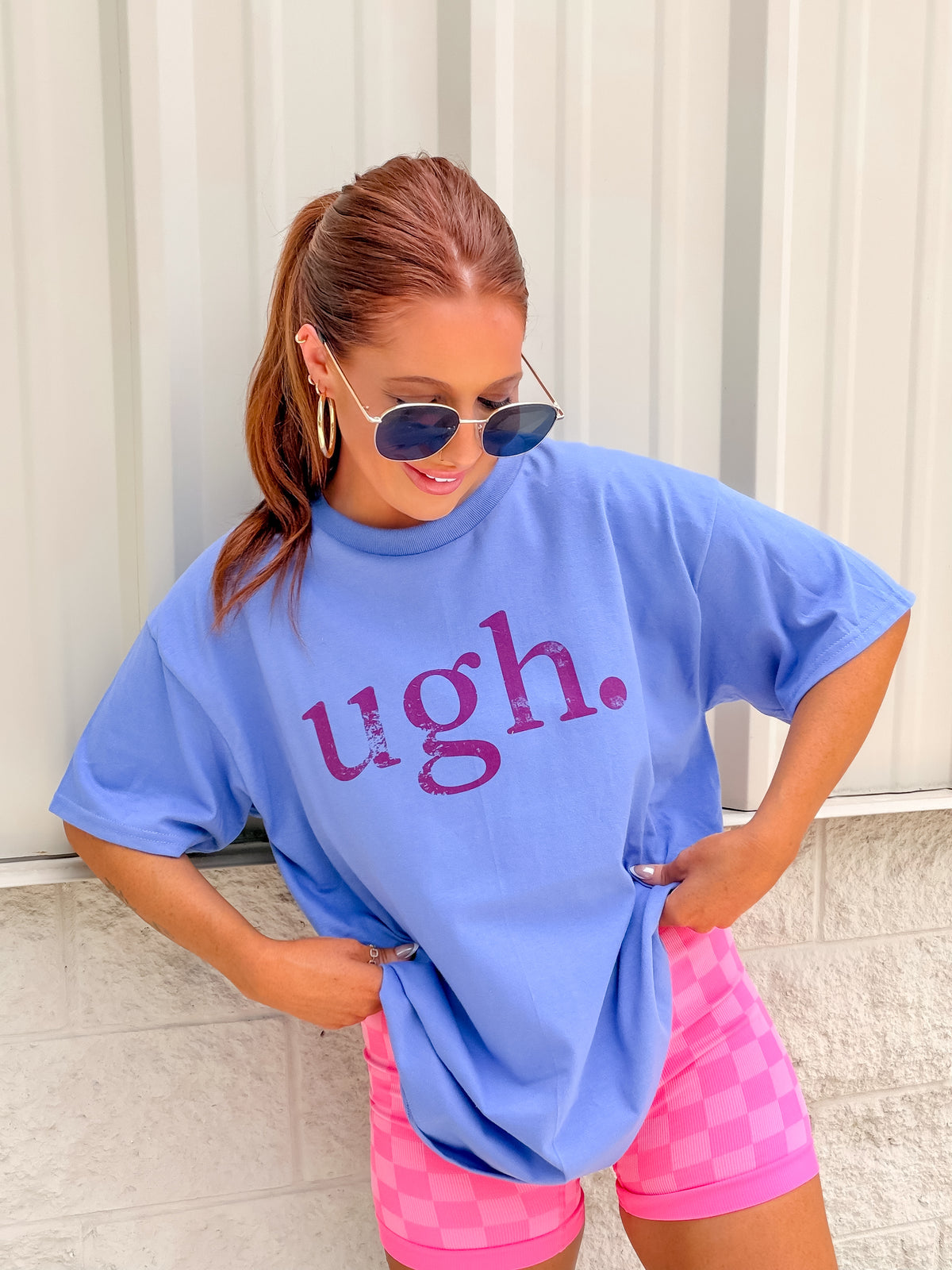 Pink Ugh Graphic Top