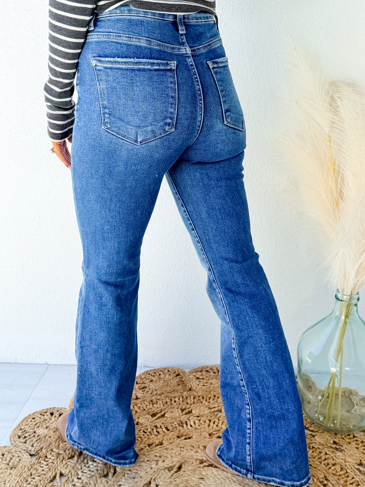 Heart To Heart Dark Wash Tummy Control Flare Jeans