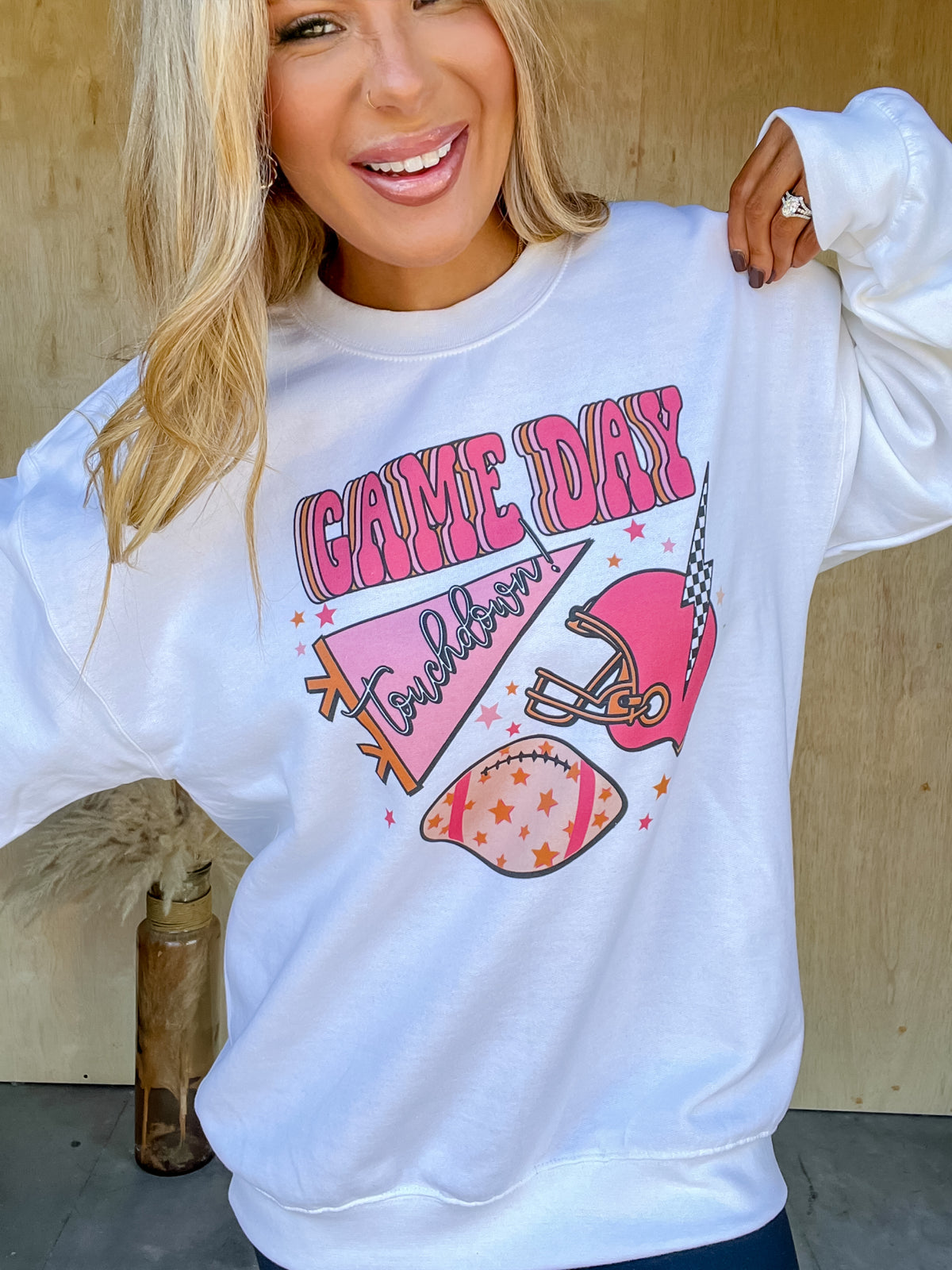 Pink Game Day Graphic Top