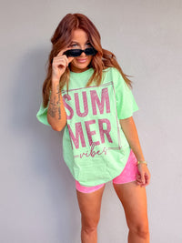 Pink Summer Vibes Graphic Top