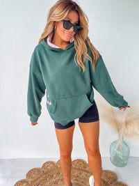 Cherry Vibes Dark Green Hoodie