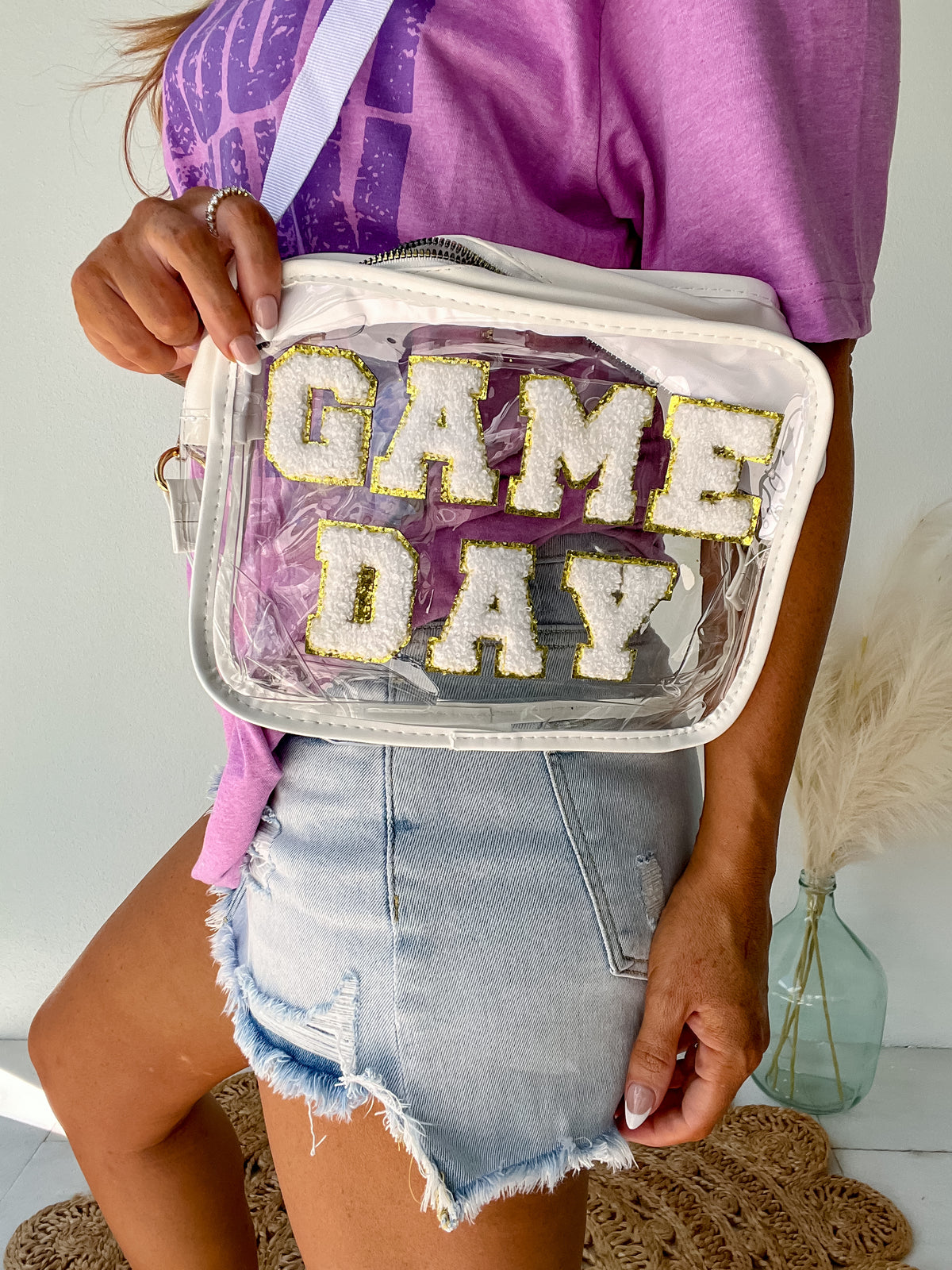 Trendy Clear White Game Day Bag