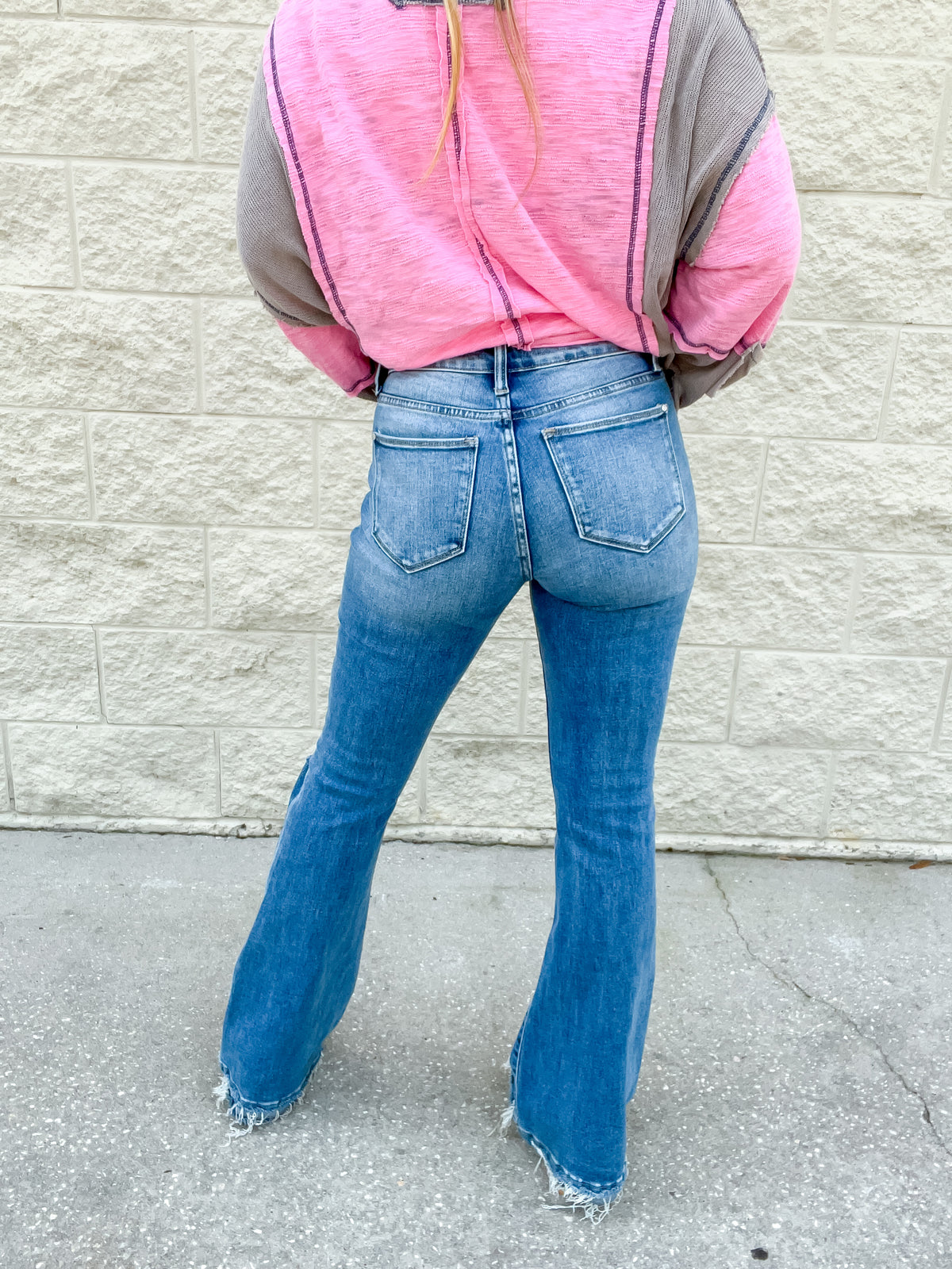 RESTOCK!- Kyra Mid Rise Distressed Flare Jeans