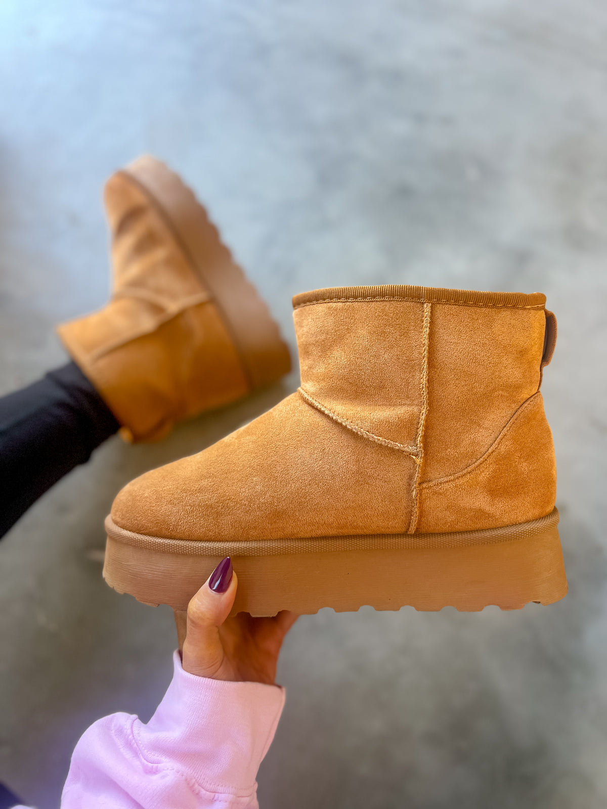 Tan Slipper Bootie