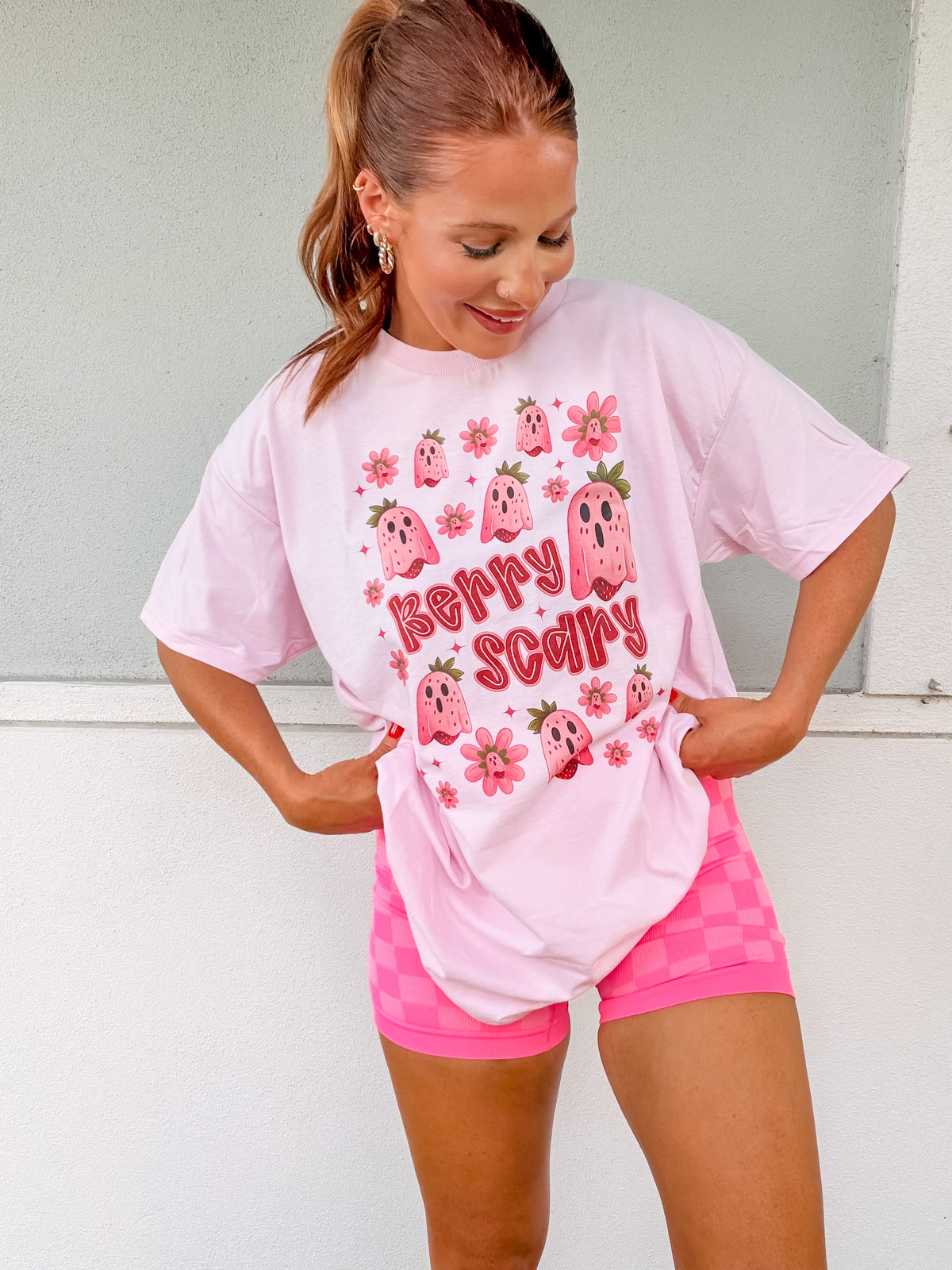 Berry Scary Graphic Top
