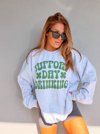 Support Day Drinking Graphic Pullover C.O.C