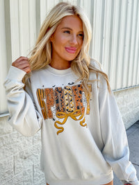 Spooky Design Letters Graphic Top