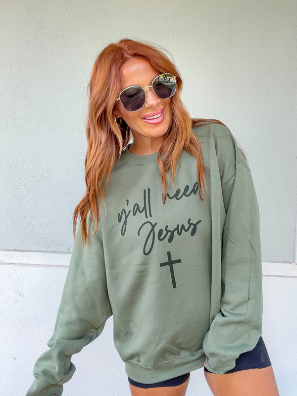 Yall Need Jesus Graphic Pullover