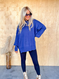 DOORBUSTER - Sweeter Than You Light Navy Oversized Sweater