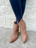 Taupe Cowboy Bootie