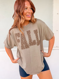 Fall Polka Dot Graphic Top