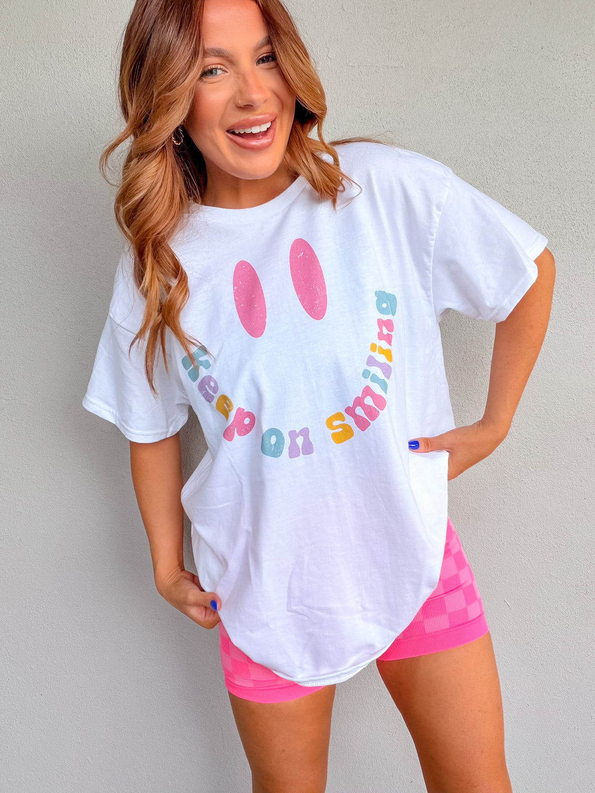 Keep On Smiling Graphic Top