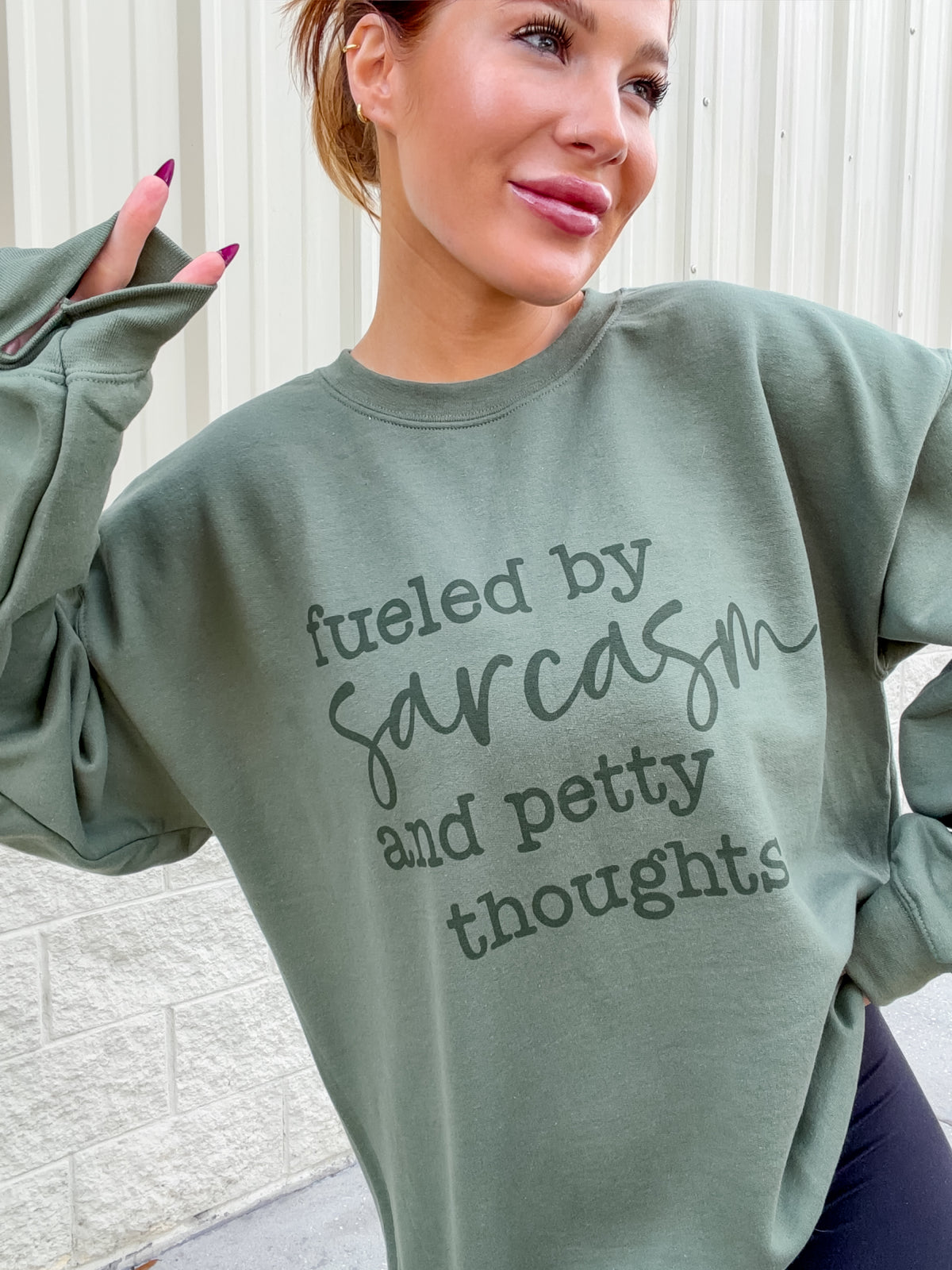 Thoughts Petty Graphic Pullover C.O.C