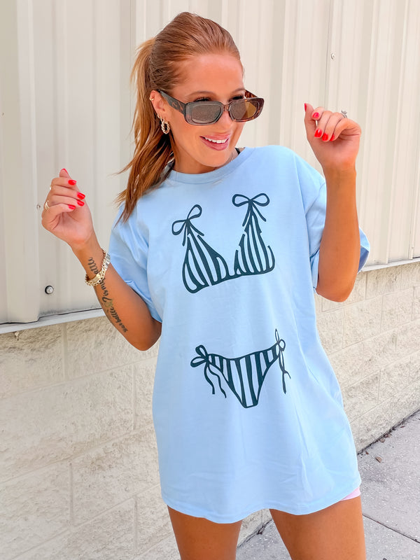 Bikini Stripe Graphic Top