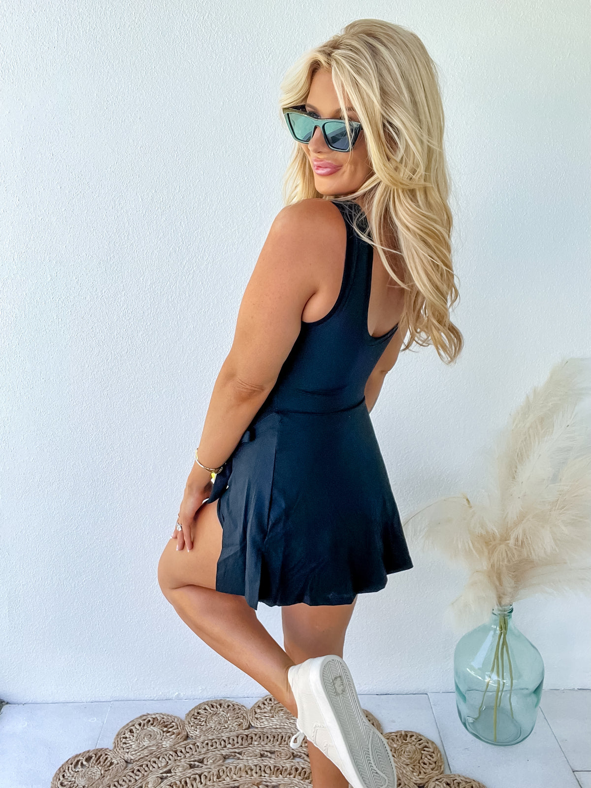 Wild Feelings Black Wrap Dress