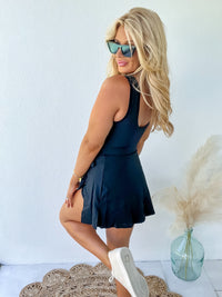 Wild Feelings Black Wrap Dress