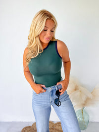 Needing Space Dark Green Multi Detail Bodysuit