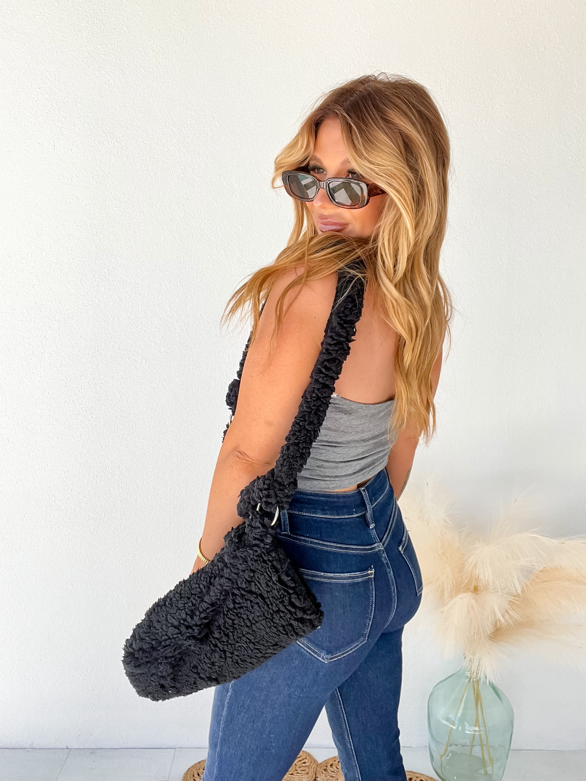 Here To Flirt Heather Grey Tube Top