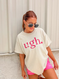 Pink Ugh Graphic Top
