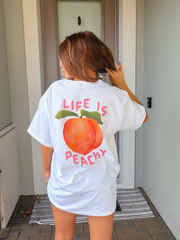 Life Is Peachy Graphic Top