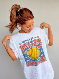 Softball Baller Graphic Top