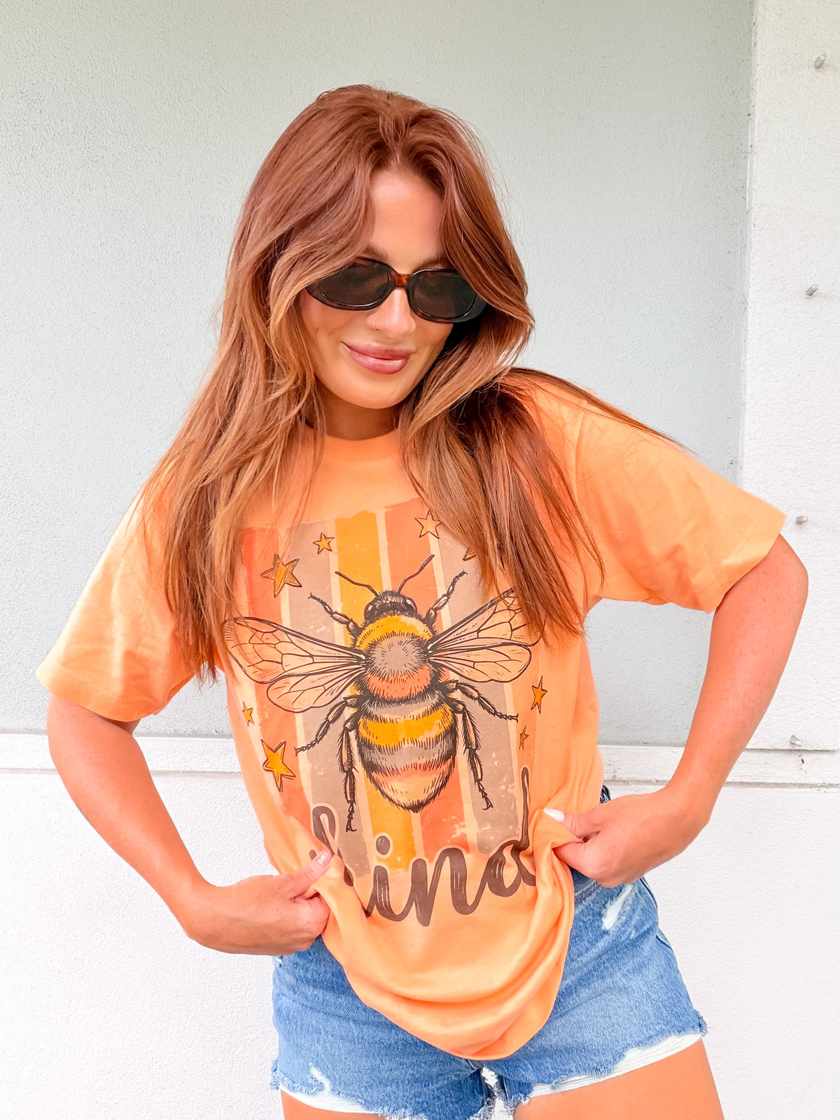 Preppy Bee Kind Graphic Top