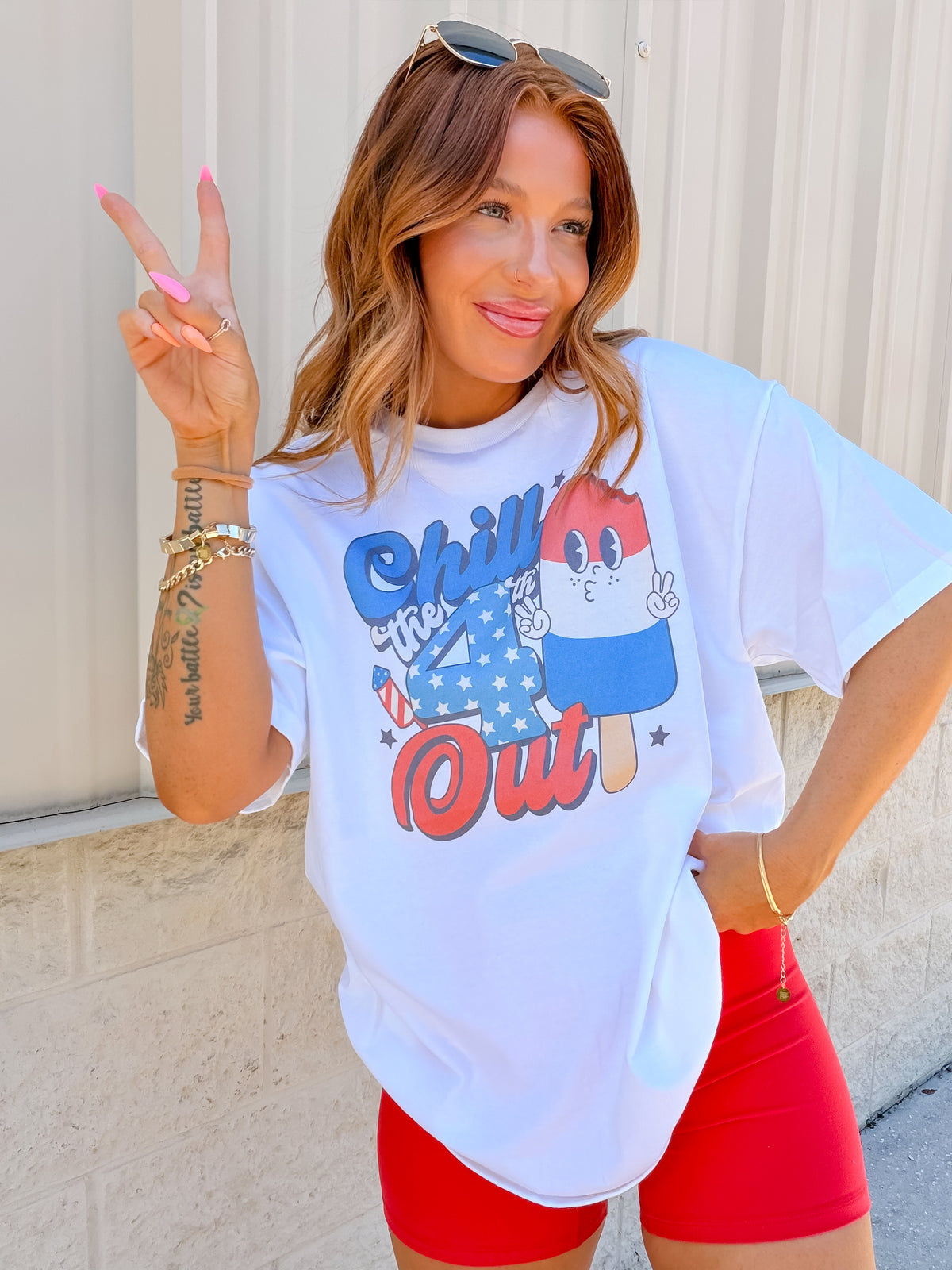 Chill The 4th Out Graphic Top